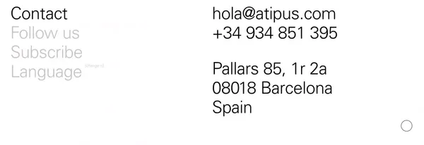 Atipus | Barcelona-based graphic design studio - Portfolio design inspiration