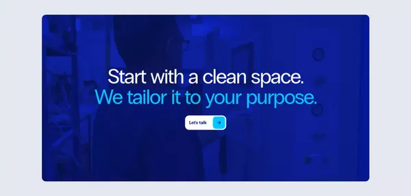 CleanSpace | Clean Rooms Designed to Deliver, Guaranteed - Landing design inspiration