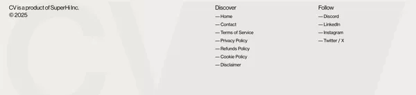 Real feedback for creative industry job applications | SuperHi.cv - Landing design inspiration
