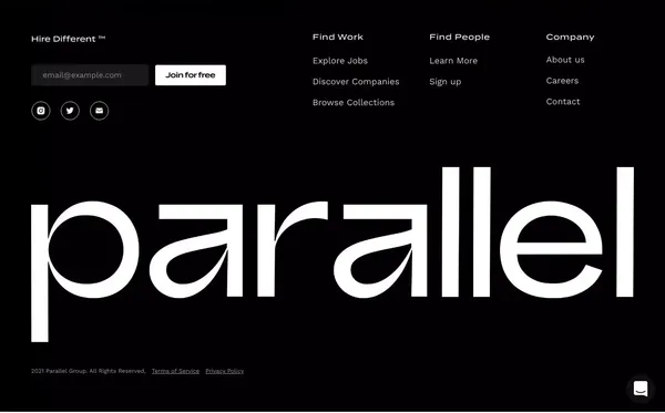 Parallel - Landing design inspiration