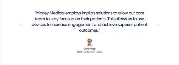 Impilo | Remote Patient Monitoring Devices - Landing design inspiration