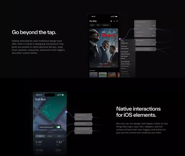 Play · Design mobile apps with the power of iOS & SwiftUI - Landing design inspiration