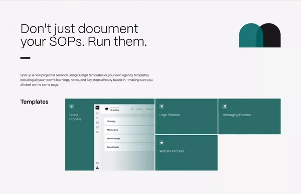 Outlign | Simple Project Management For Creative Agencies - Landing design inspiration