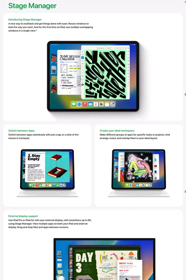 iPadOS 16 Preview - Apple - Landing design inspiration