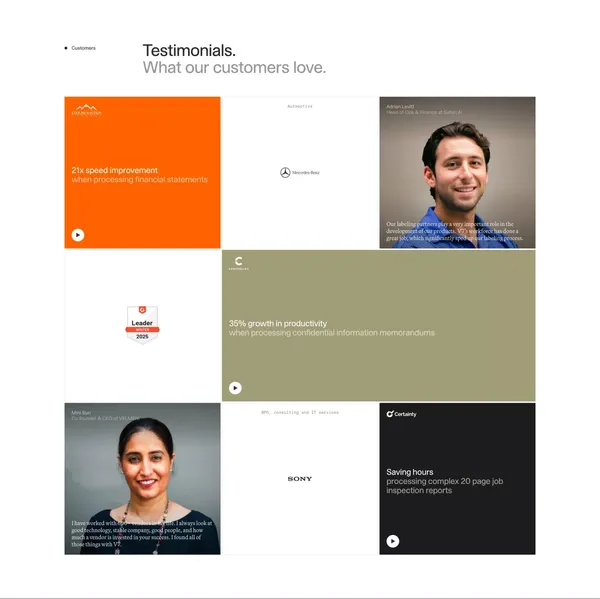 V7 | AI Document Processing & Data Labelling - Landing design inspiration