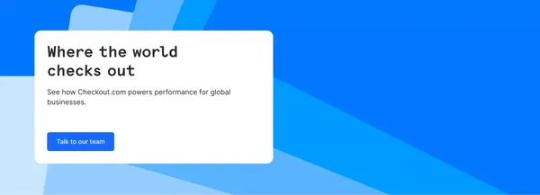 Payment services to power your performance | Checkout.com - Landing design inspiration