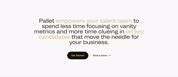 Pallet — Hire from the most talent-dense networks on the internet. - Landing design inspiration