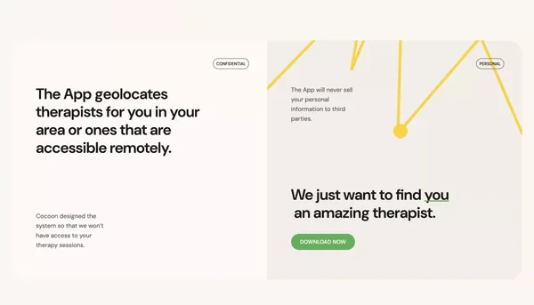 Cocoon | Tailored for you - Landing design inspiration