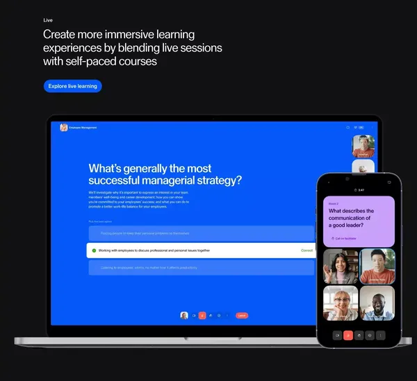 Personalized, collaborative learning | Sana Labs - Landing design inspiration