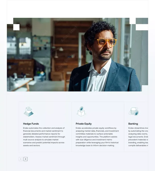 Endex | The autonomous financial analyst - Landing design inspiration