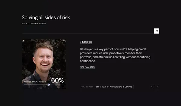 Baselayer: Business Identity Verification, Risk, & Fraud - Landing design inspiration