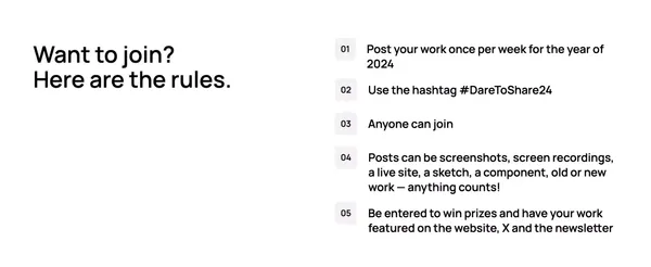Dare to Share - Landing design inspiration