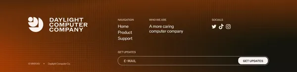 Daylight | A More Caring Computer - Landing design inspiration
