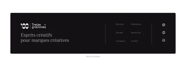 Treize grammes - Agence de Branding - Landing design inspiration
