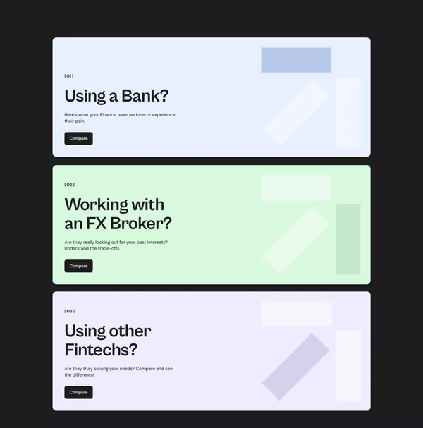 Finofo | Where global businesses bank, transact, and plan - Landing design inspiration