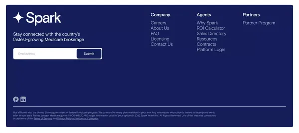 Spark Advisors - Landing design inspiration