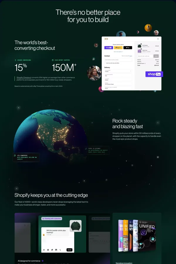 Shopify - Landing design inspiration