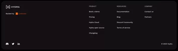 Hydra - Fast Postgres Analytics ++ - Landing design inspiration
