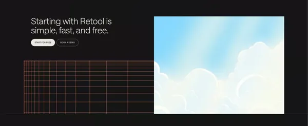 Retool | A better way to build custom software - Landing design inspiration