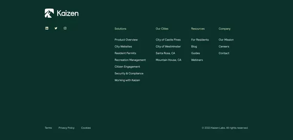 Kaizen - Landing design inspiration