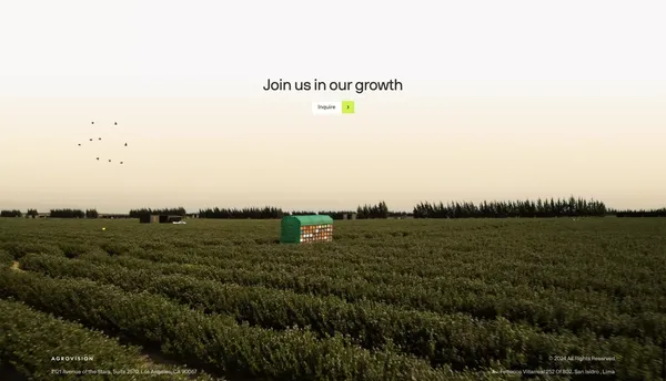 Agrovision - Landing design inspiration