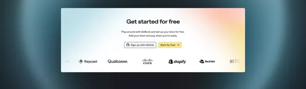 GitBook - Landing design inspiration