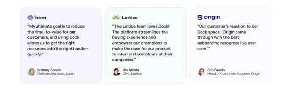 Dock - Revenue enablement that customers love - Landing design inspiration