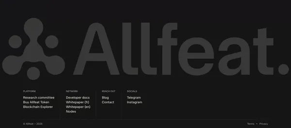 Allfeat | Unchained music value - Landing design inspiration