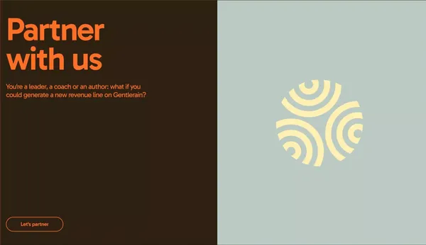 Gentlerain - Landing design inspiration