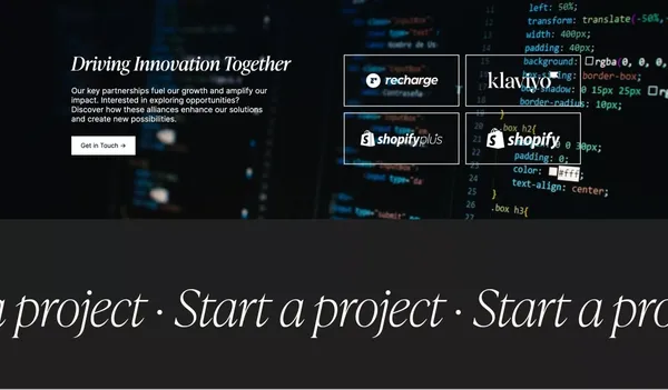 Shopify Plus Development  Agency - Custom Shopify Solutions - Landing design inspiration