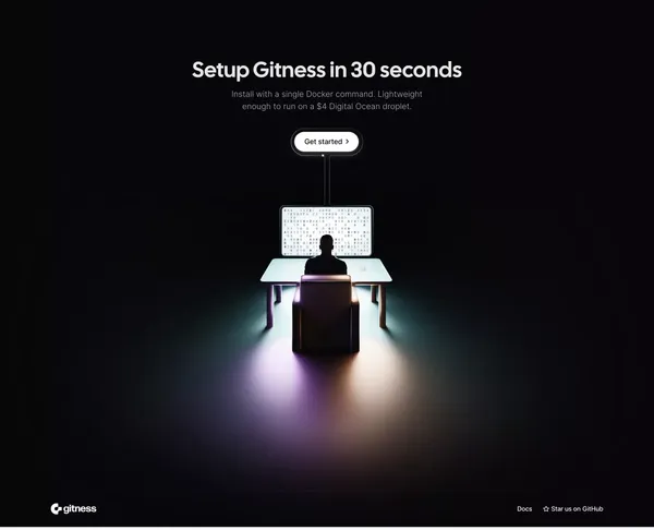 Gitness: Open-Source Code Hosting & CI/CD Pipeline Engine - Landing design inspiration