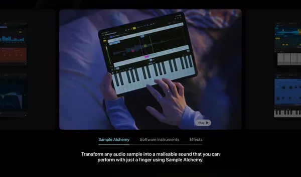 Logic Pro for iPad - Apple - Landing design inspiration