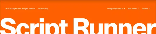 Script Runner - Landing design inspiration