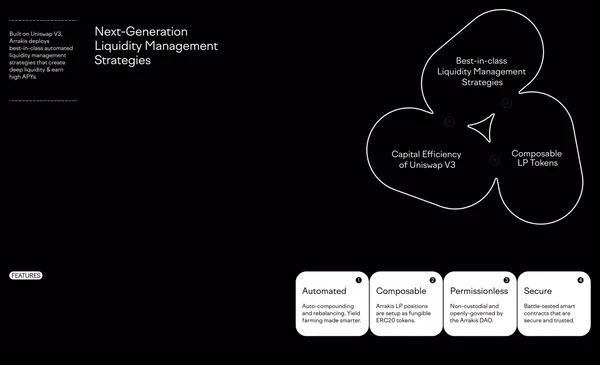Arrakis Finance - Web3's Liquidity Layer - Landing design inspiration