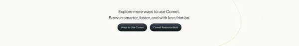 Comet Browser: a Personal AI Assistant - Landing design inspiration