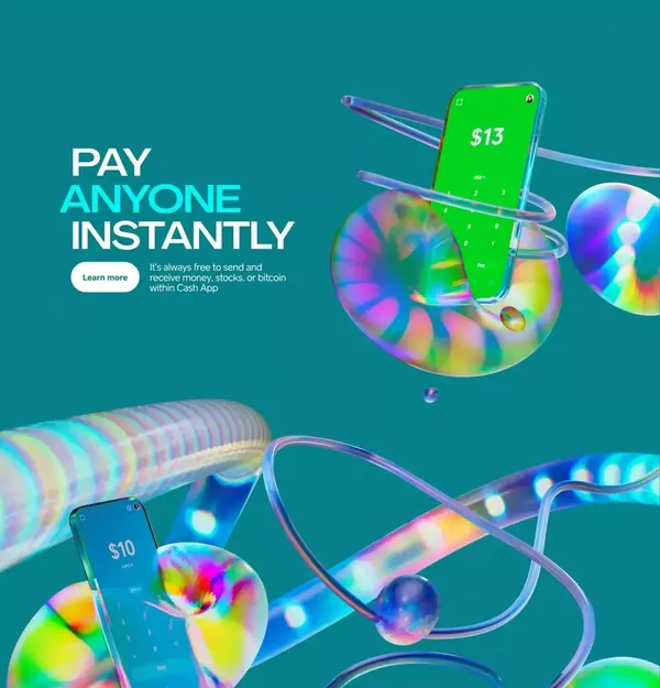 Cash App - Do more with your money - Landing design inspiration