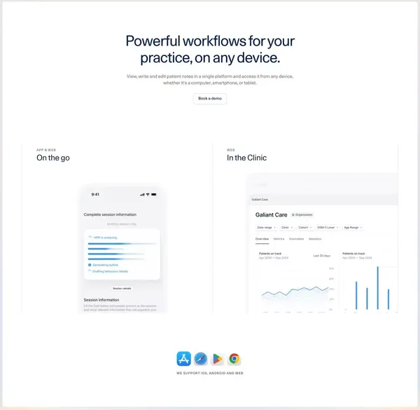 Clinical Notes in Seconds. That’s Hipp | Hipp Health - Landing design inspiration