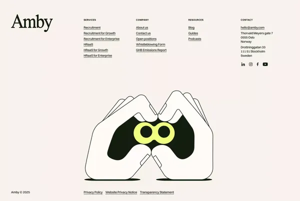 Amby - Recruiting & HR Services to Grow Your Team. - Landing design inspiration