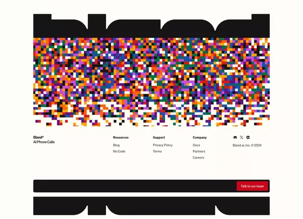 Bland AI | Automate Phone Calls with Conversational AI for Enterprises - Landing design inspiration