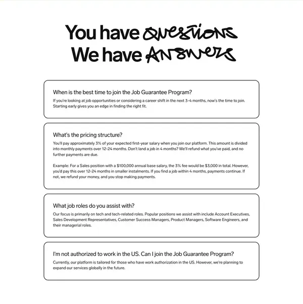 Accept an offer at a great company with ease, or it's free. - Landing design inspiration