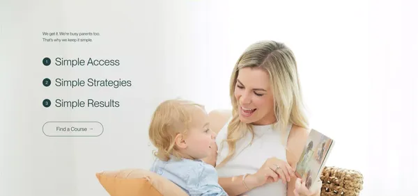 Speech Sisters - Speech Therapy Courses to Help Get Your Child Talking - Landing design inspiration