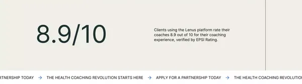 Lenus — The health coaching revolution starts here - Landing design inspiration