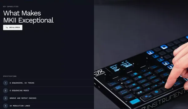 OXI ONE MKII — Creativity at the Speed of Inspiration - Landing design inspiration