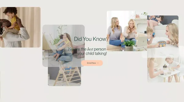 Speech Sisters - Speech Therapy Courses to Help Get Your Child Talking - Landing design inspiration