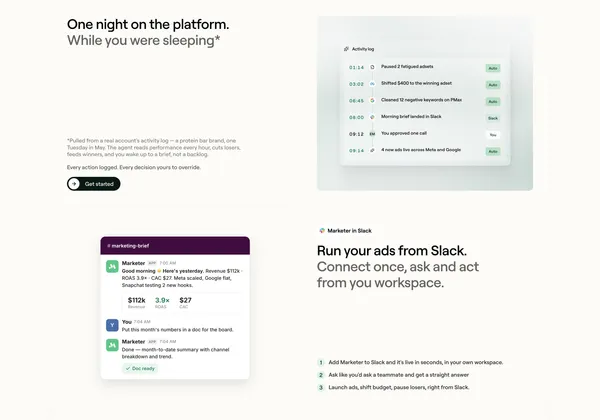 Marketer.com - The Growth Platform for Modern Ecommerce - Marketer - Landing design inspiration