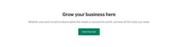 Start and grow your e-commerce business - 14-Day Free Trial - Landing design inspiration