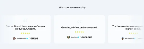 Vimeo AI-Powered Video Platform - Landing design inspiration