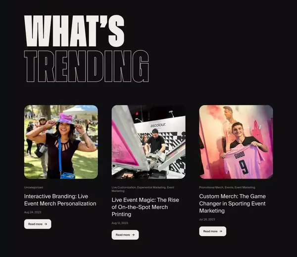 Family Industries Live - Live Printing Experts - Landing design inspiration