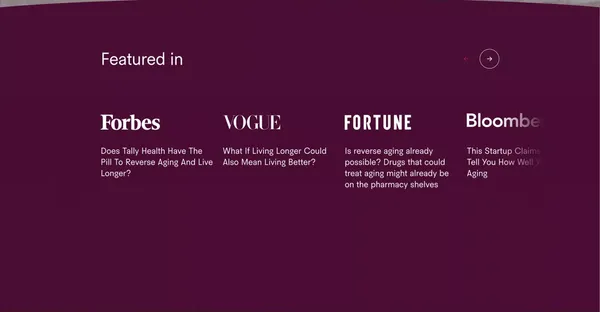 Tally Health - Welcome to a New Age. - Landing design inspiration