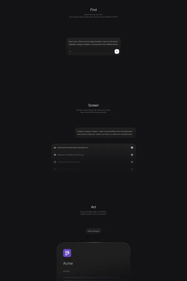 Harmonic.ai - The complete startup database - Landing design inspiration